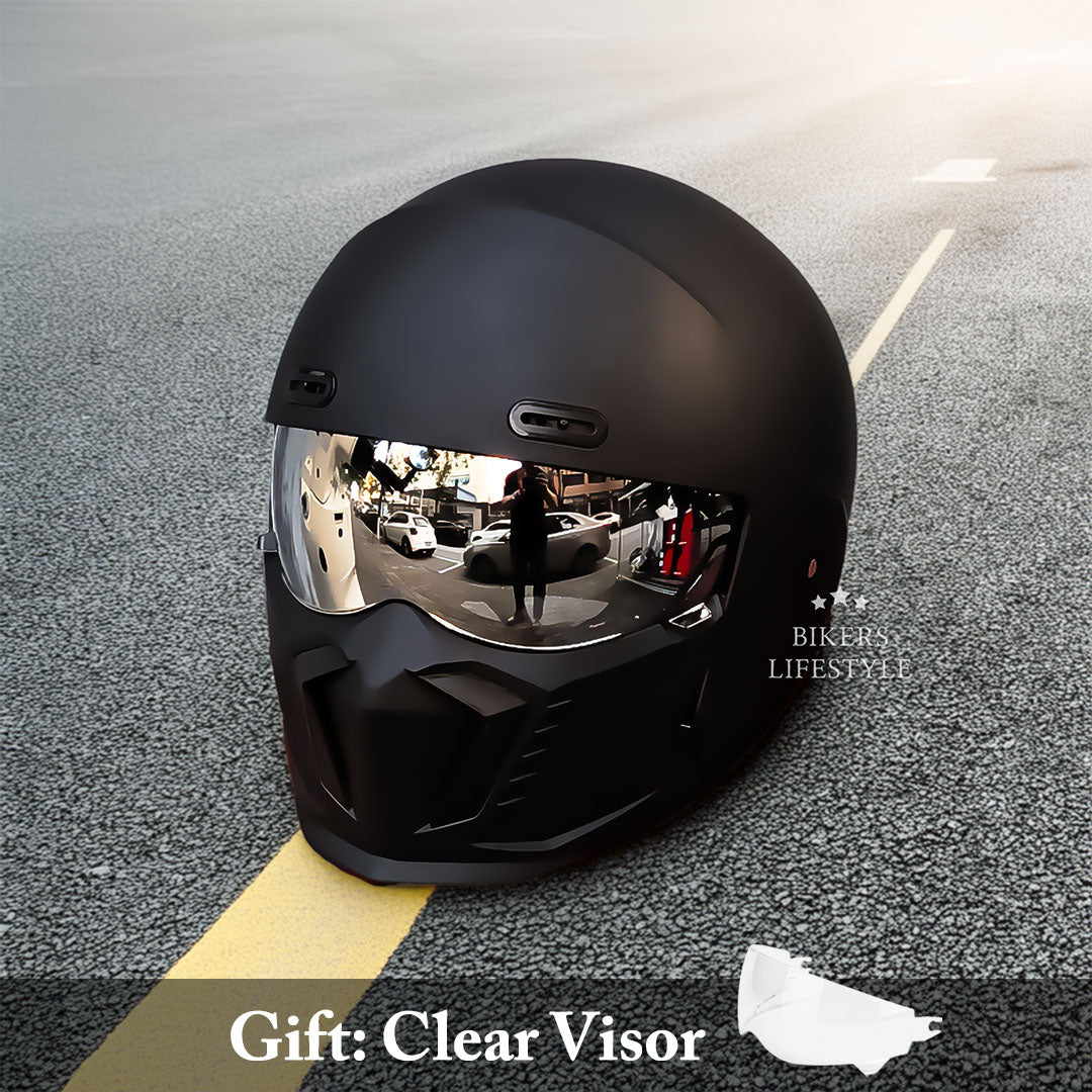 Casco Moto Retro AeroVibe Pilot con Nuova Lente