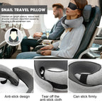 LuminaRest Memory Foam Travel Neck Pillow for Comfort