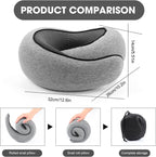 LuminaRest Memory Foam Travel Neck Pillow for Comfort