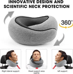 LuminaRest Memory Foam Travel Neck Pillow for Comfort