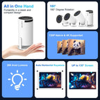 NovaBeam Mini 4K Projector Portable Home Theater System