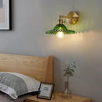 Sylas | Vintage Green Glass Wall Lamp