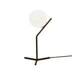 Ardena | Lampada da scrivania moderna con globo in vetro bianco a 1 luce per studio e camera da letto