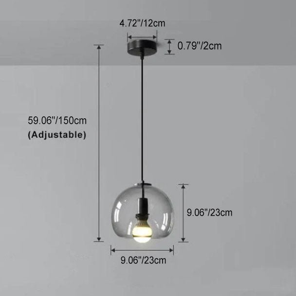 Lunara håndblæst glas loftslampe