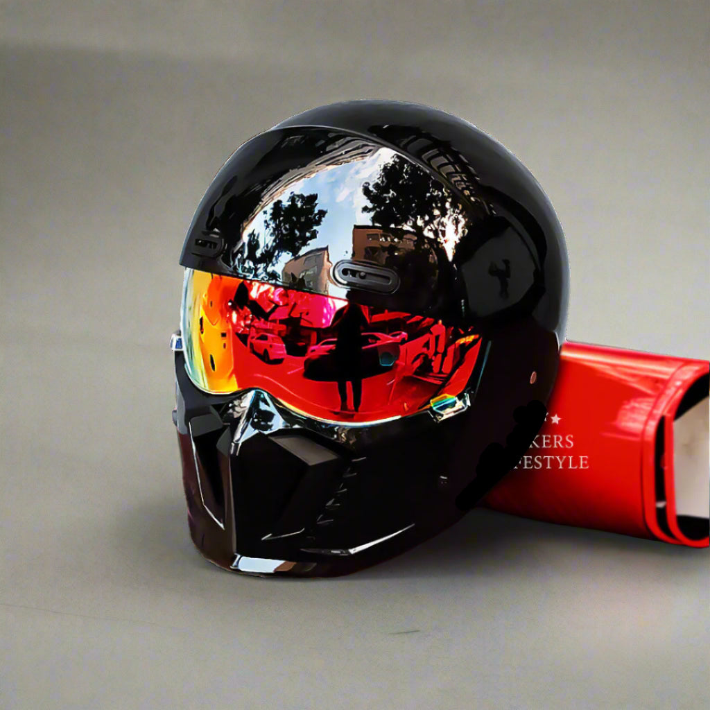 Casco Moto Retro AeroVibe Pilot con Nuova Lente