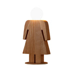 Nuvori | Modern Wooden Single-Head Plug-In Desk Lamp For Study Room In Beige