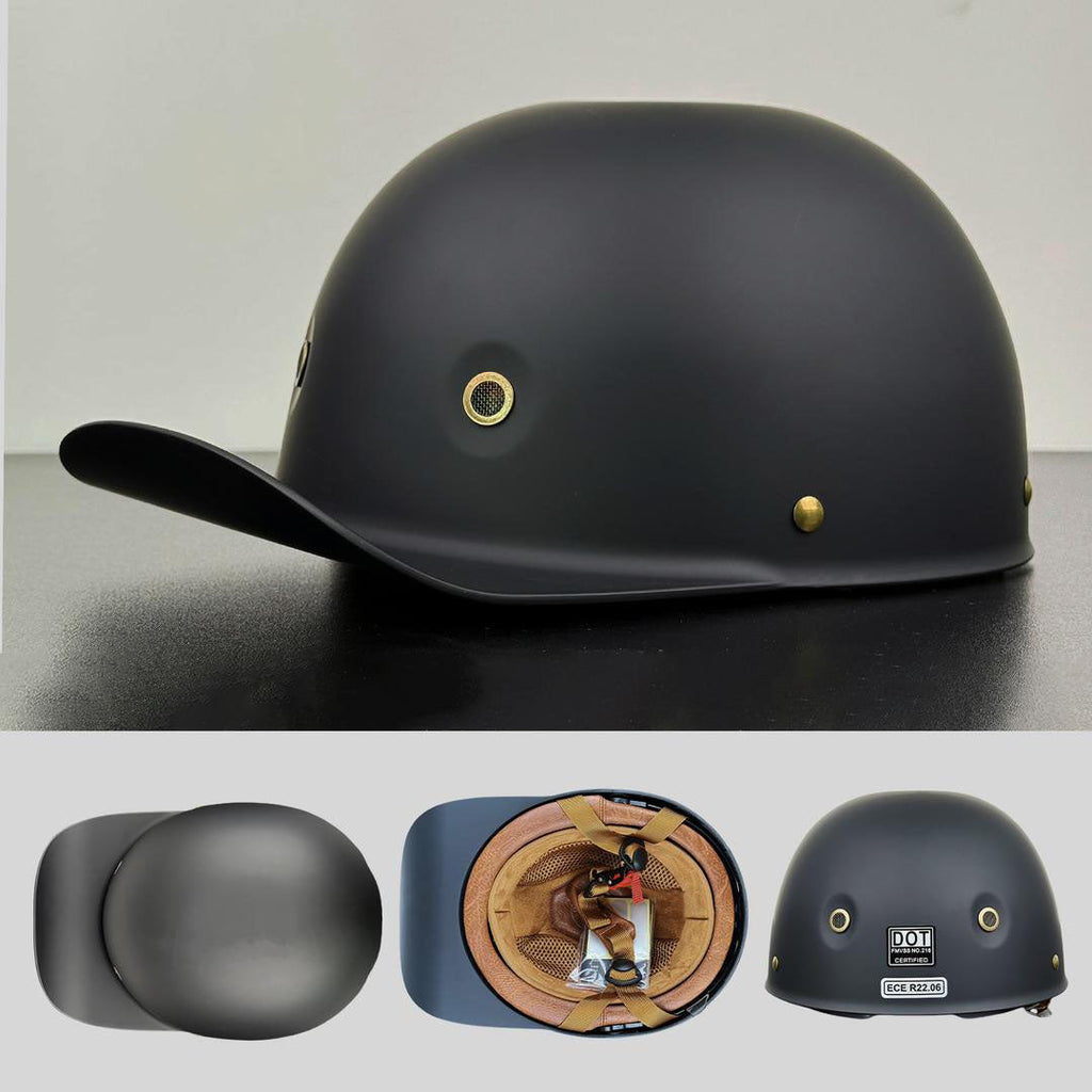 Capacete de Moto VeloCap com Estilo de Boné de Basebol DOT & ECE