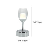 Luma | USB LED vin glass nattlys i krom