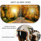AeroLite Retro Open Face Helmet DOT and ECE Certified
