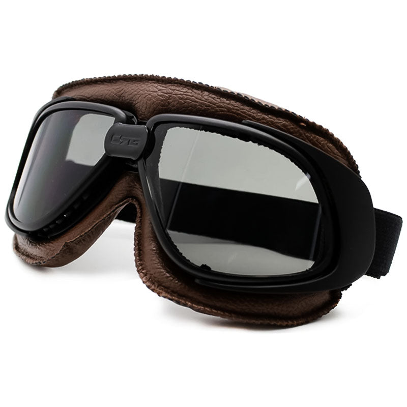 Occhiali da motociclista vintage ArcShield con design pieghevole