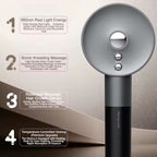 NovaRoot 3-in-1 infrapuna-LED-hiustenkasvun päänahan hierontalaite öljylle