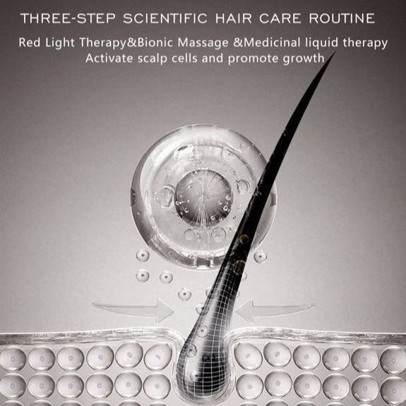 NovaRoot 3-in-1 infrapuna-LED-hiustenkasvun päänahan hierontalaite öljylle