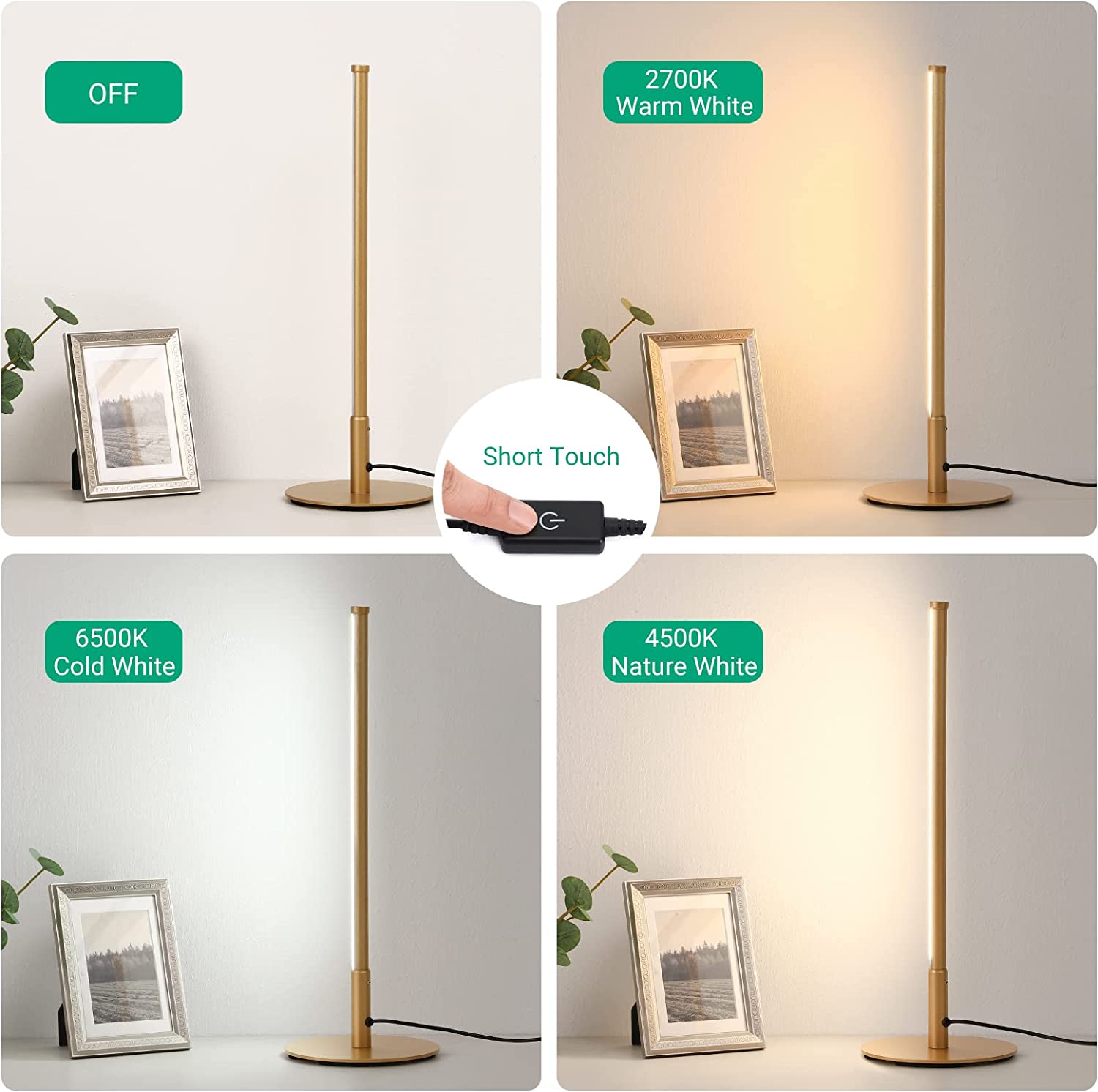 Table Lamp in Gold Finish