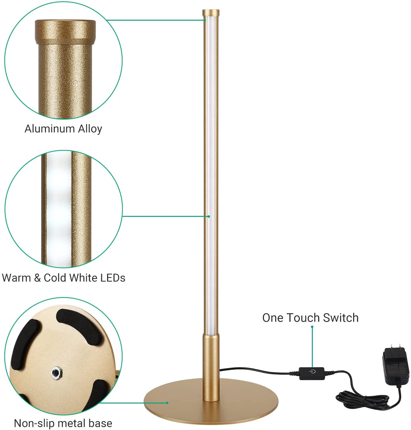 Table Lamp in Gold Finish
