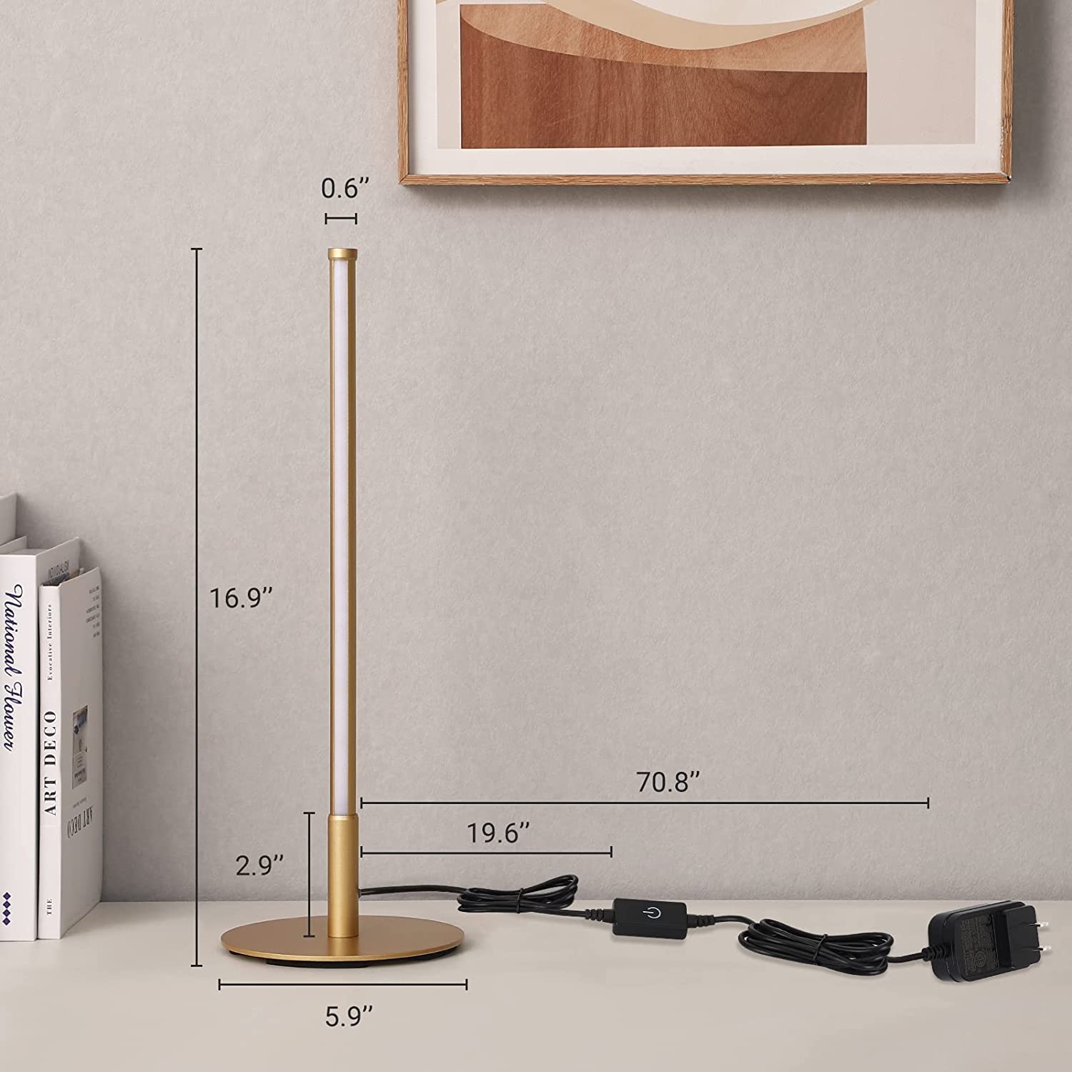 Table Lamp in Gold Finish