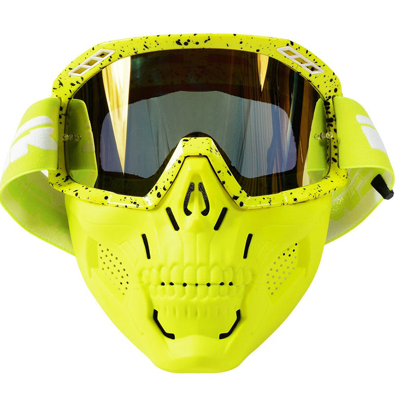 Schedel Motorfiets Masker Met Schokbestendige PC Lens