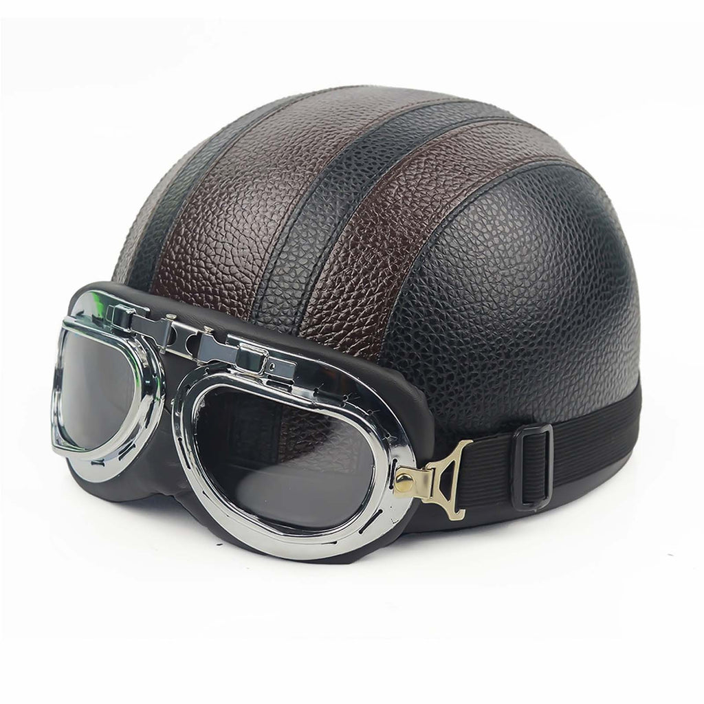 NovaRidge Retro Half-Cruise Motorcycle Helmet Glossy Finish