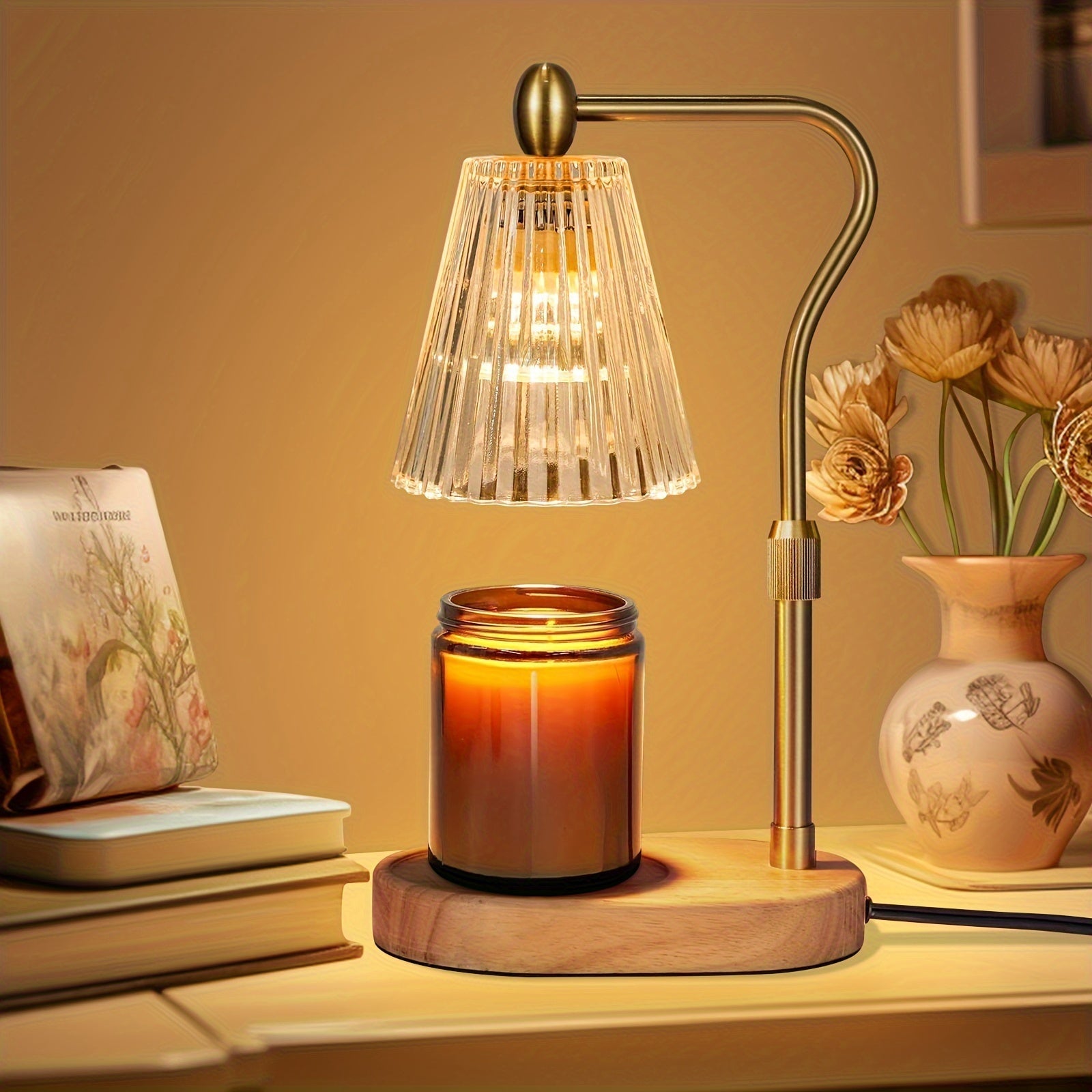 Lampa świecowa Aurora Warm-Glow | ściemnialna, regulowana na wysokość z timerem