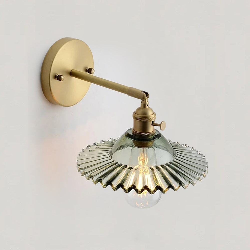 Sylas | Vintage Green Glass Wall Lamp