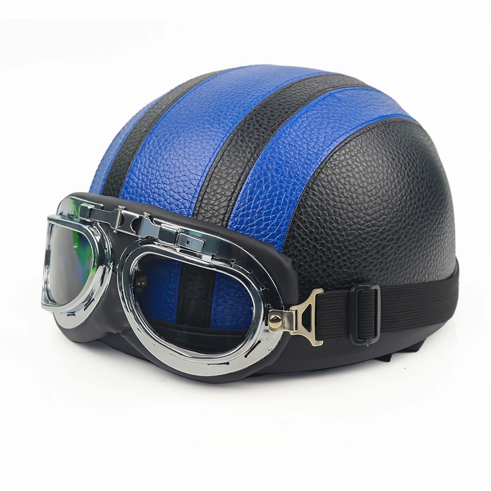 NovaRidge Retro Half-Cruise Motorcycle Helmet Glossy Finish