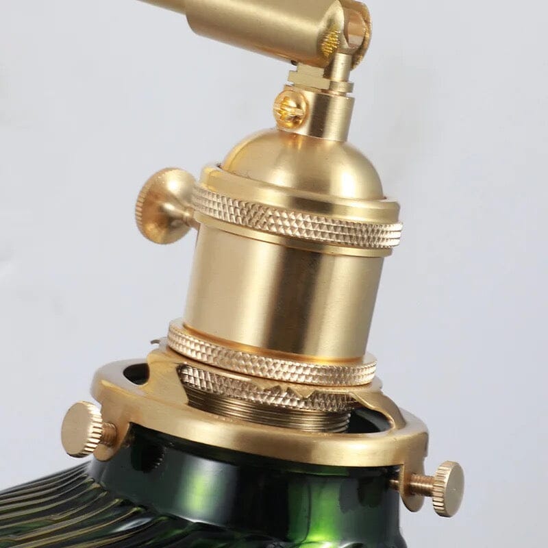 Sylas | Vintage Green Glass Wall Lamp