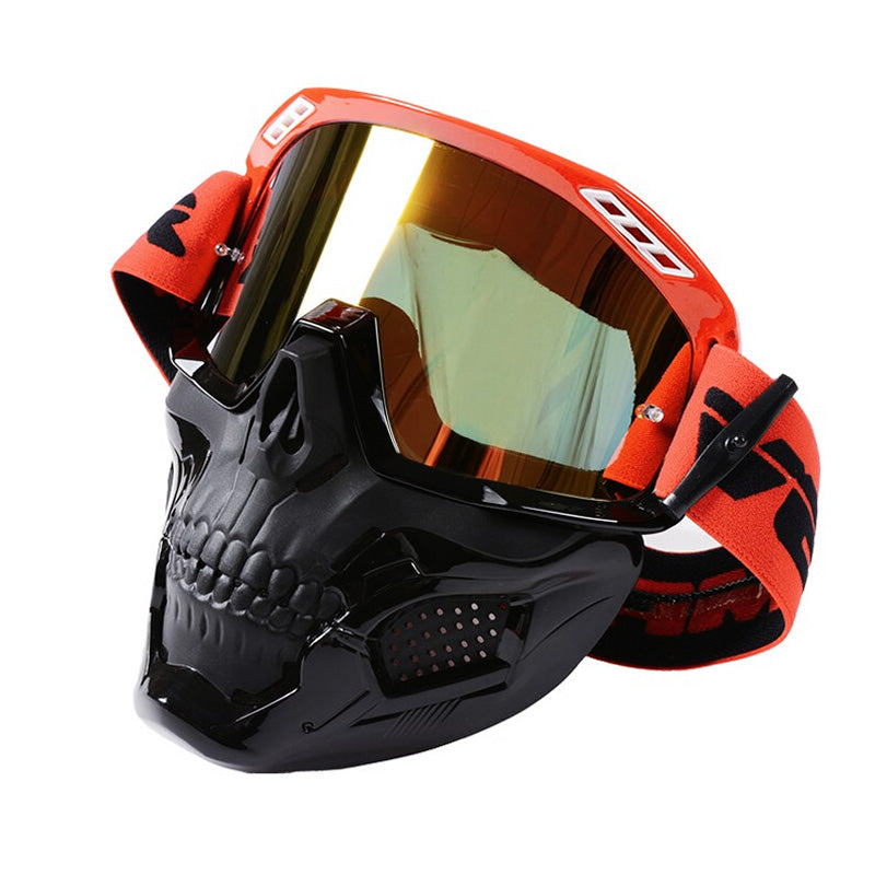Schedel Motorfiets Masker Met Schokbestendige PC Lens