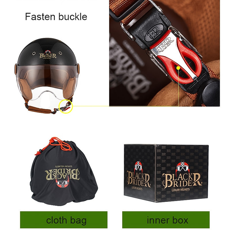 Capacete de Moto Verinox em Fibra de Carbono Certificado CE ECE-R22/05