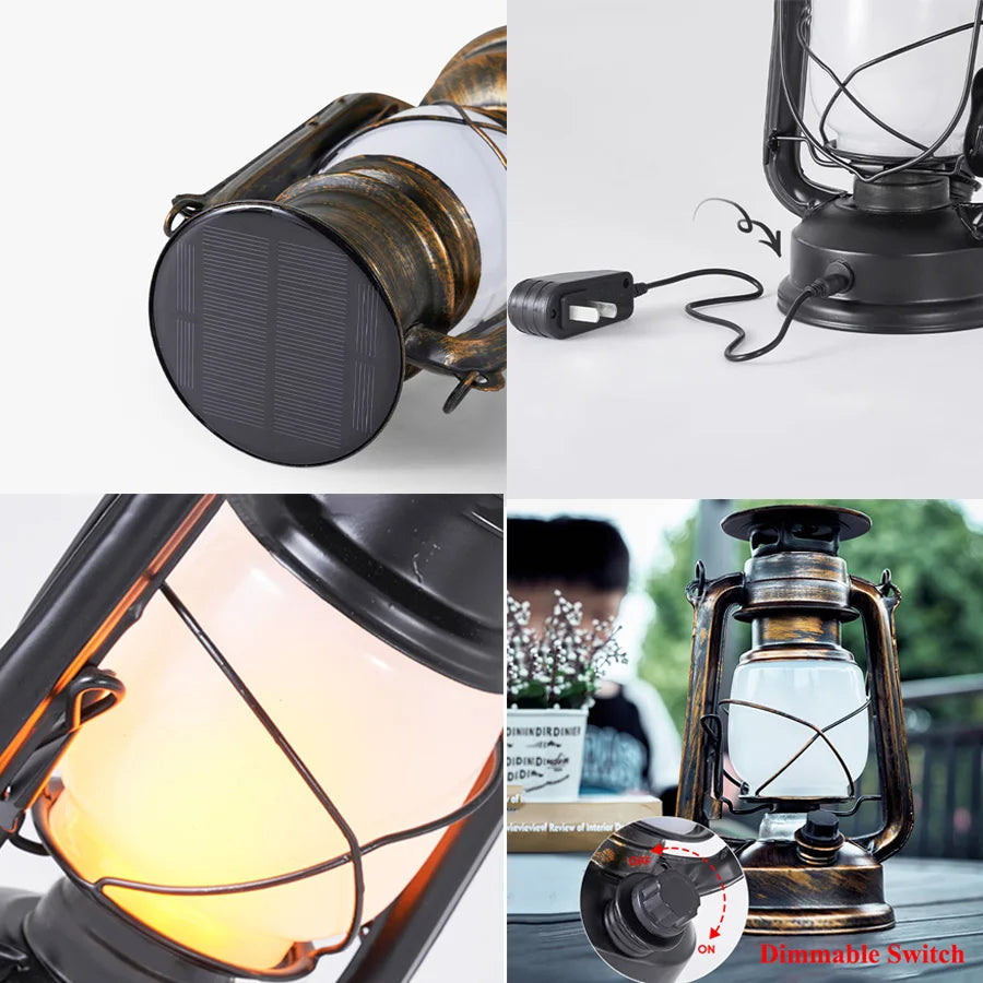 Hearthly | Vintage stil LED parafinlampe