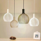 Scandi Wooden Cage Pendant Light