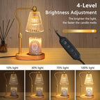 Lampa świecowa Aurora Warm-Glow | ściemnialna, regulowana na wysokość z timerem