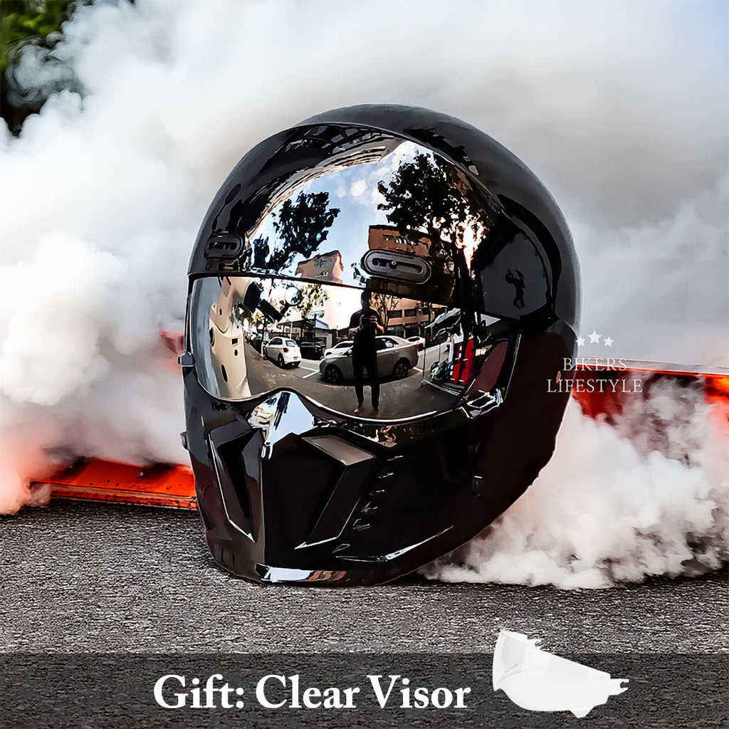 Casco Moto Retro AeroVibe Pilot con Nuova Lente