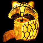 LumiFauna Stained Glass Animal Lamps — 7 Styles: Bear, Panda, Elk, Pig, Giraffe, Rabbit, Raccoon