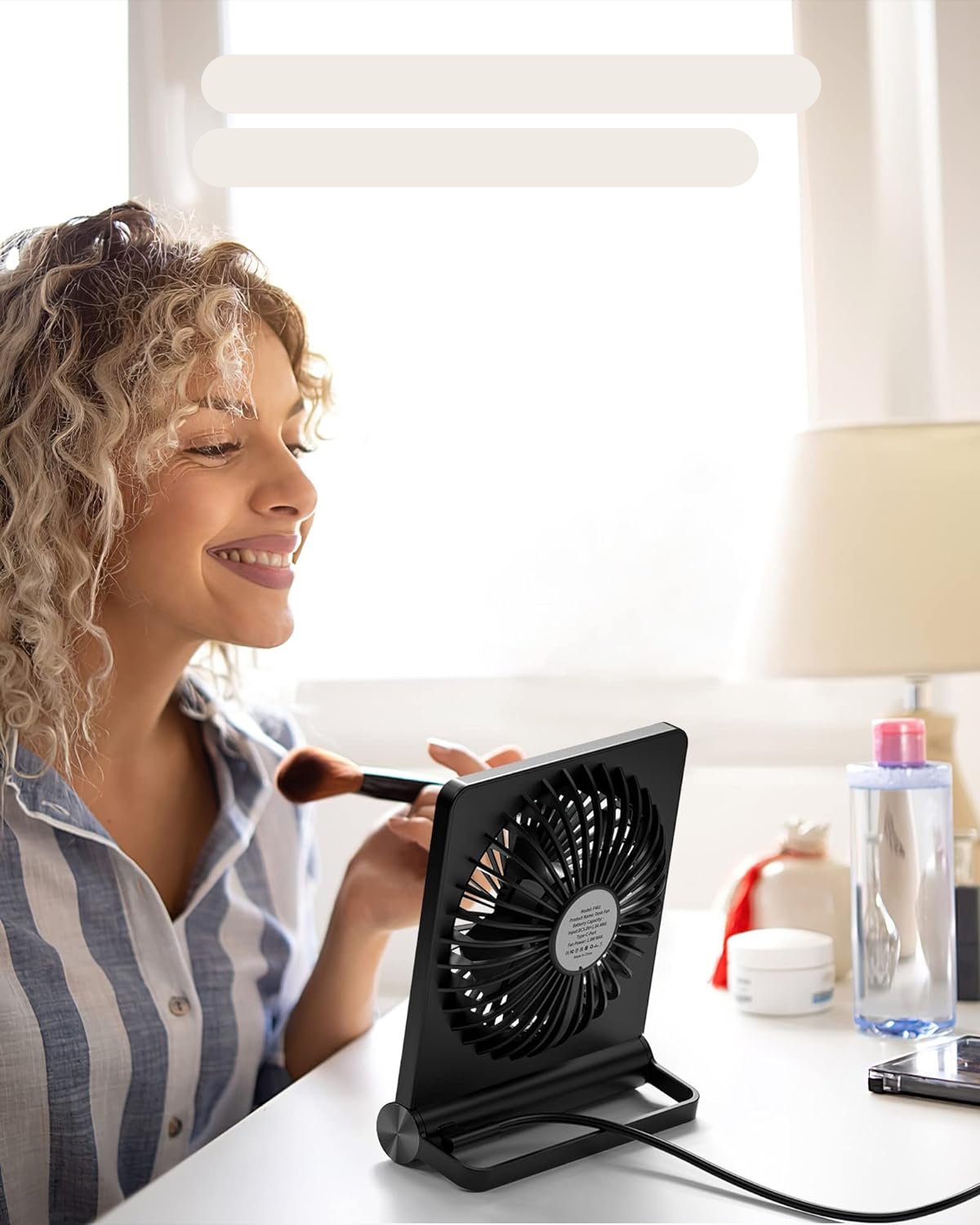 Ventilatore da Tavolo Compatto AeroWhisper per Flusso d'Aria Silenzioso e Potente