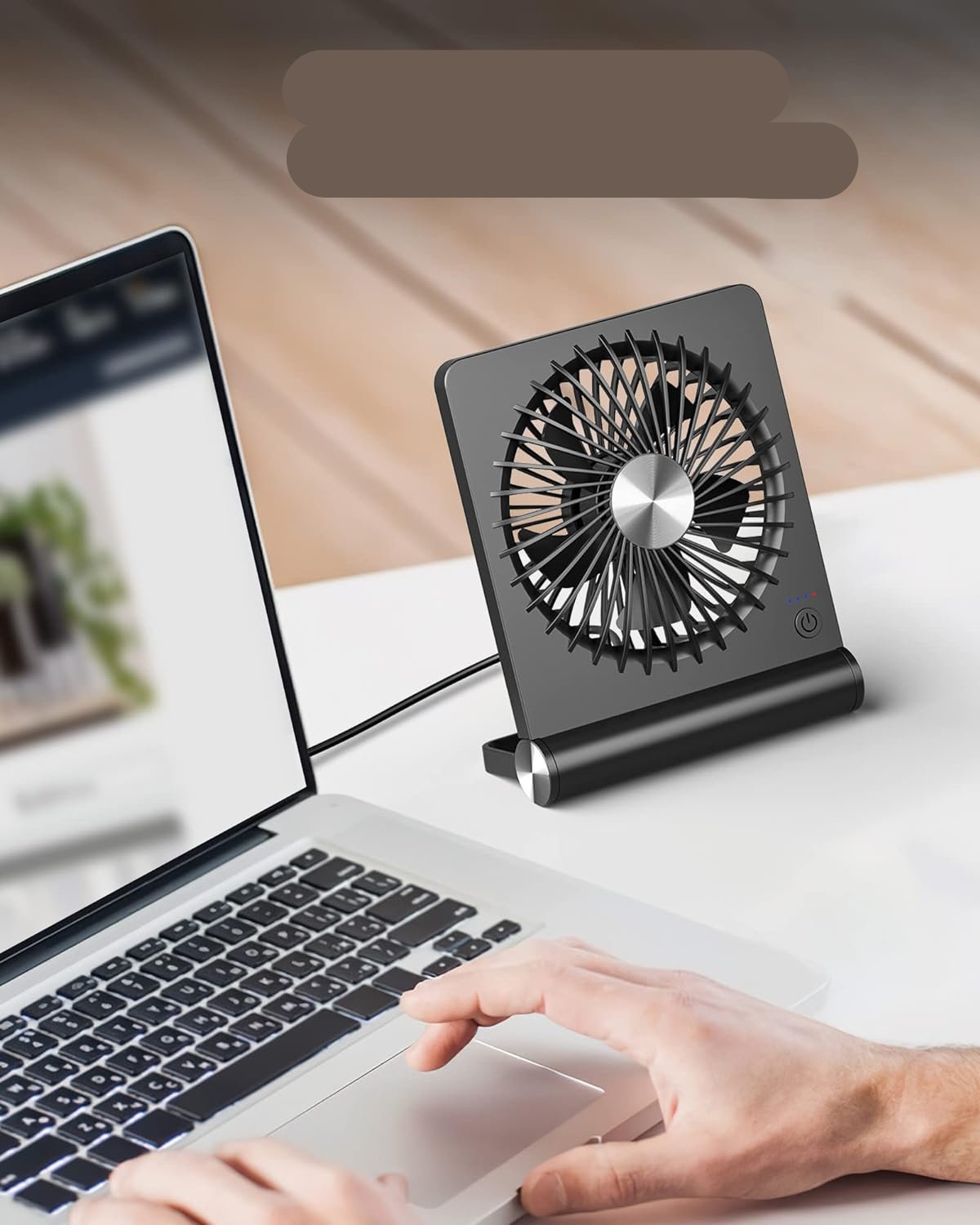 Ventilatore da Tavolo Compatto AeroWhisper per Flusso d'Aria Silenzioso e Potente