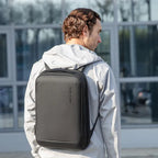 NovaVest Slim Laptop Backpack - Black and Gray, Hard Shell