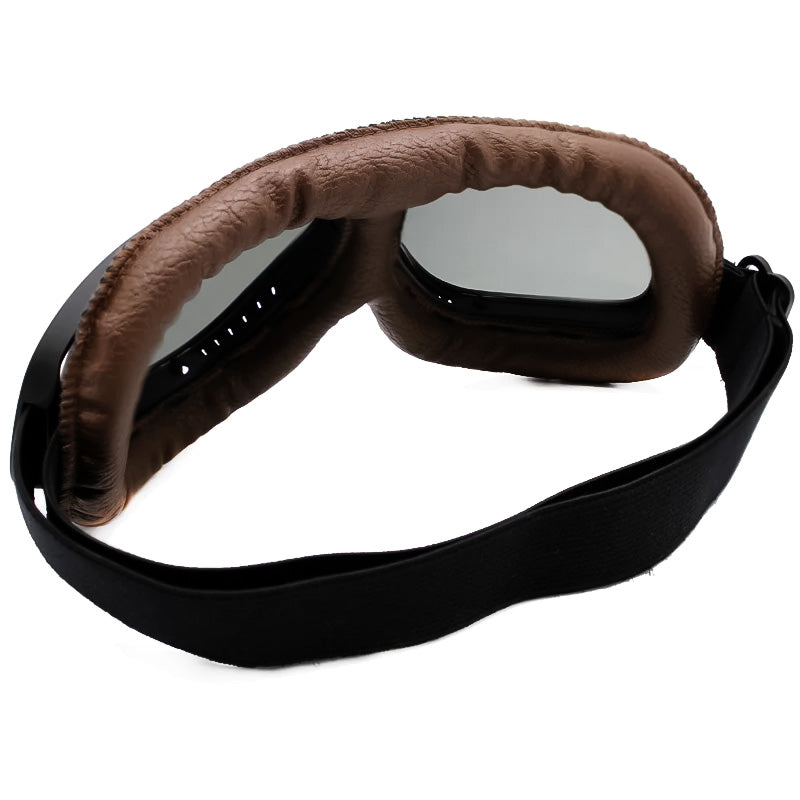 Occhiali da motociclista vintage ArcShield con design pieghevole
