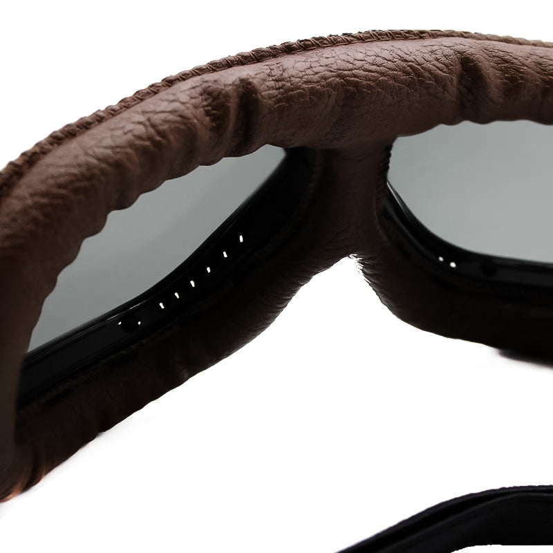 Occhiali da motociclista vintage ArcShield con design pieghevole