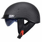 VeloForge hiilikuitu retro puolikas kasvokypärä DOT/ECE