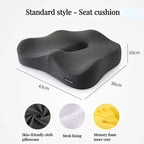 OrthoFlex Lumbar Memory Foam Chair Cushion for Car and Desk