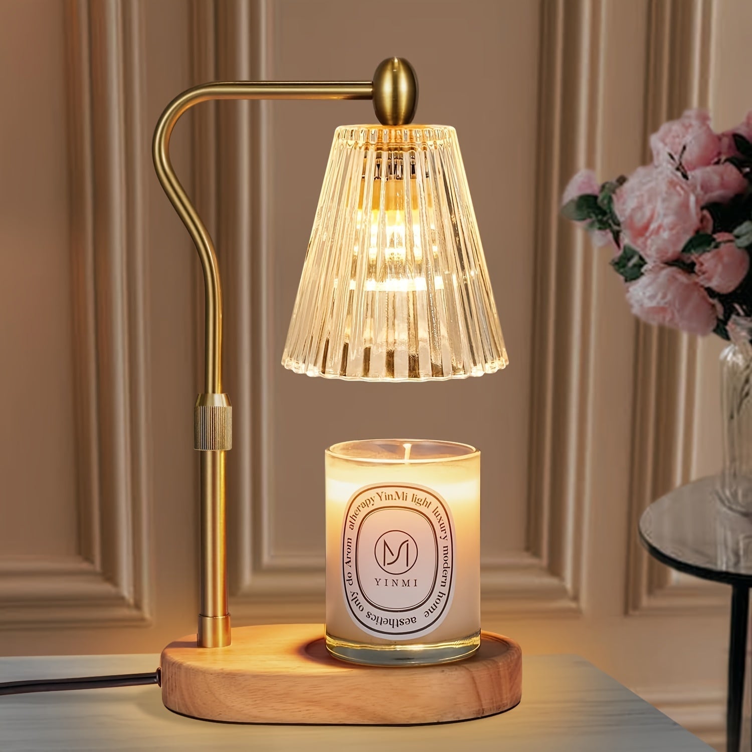 Lampa świecowa Aurora Warm-Glow | ściemnialna, regulowana na wysokość z timerem