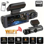 ZenDrive DuoCam 1080P WiFi Dash-kamera foran og interiør