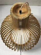 Scandi Wooden Cage Pendant Light