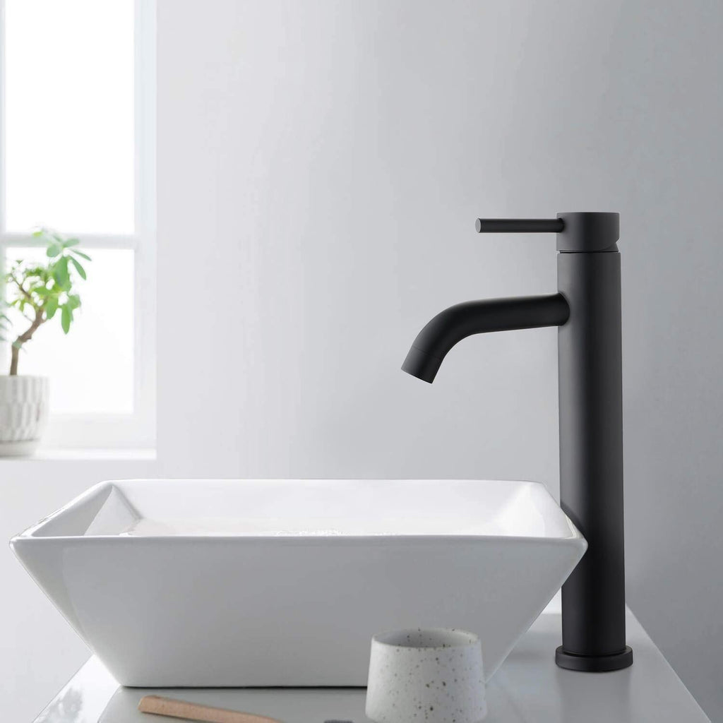 NoirFlow Matte Black Cold Water Fittings for Wash Basins