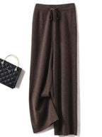 Adele Women’s Wide-Leg Knit Pants – Soft Loose Fit 100% Merino Wool Trousers for Autumn/Winter 4