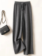 Adele Women’s Wide-Leg Knit Pants – Soft Loose Fit 100% Merino Wool Trousers for Autumn/Winter 5