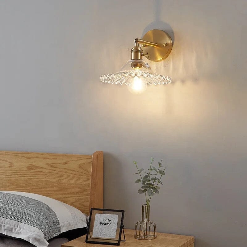 Sylas | Vintage Green Glass Wall Lamp
