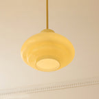 Marlon | Bauhaus Cream Yellow Glass Pendant Light