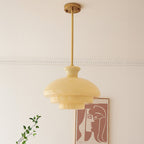 Marlon | Bauhaus Cream Yellow Glass Pendant Light