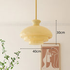 Marlon | Bauhaus Cream Yellow Glass Pendant Light