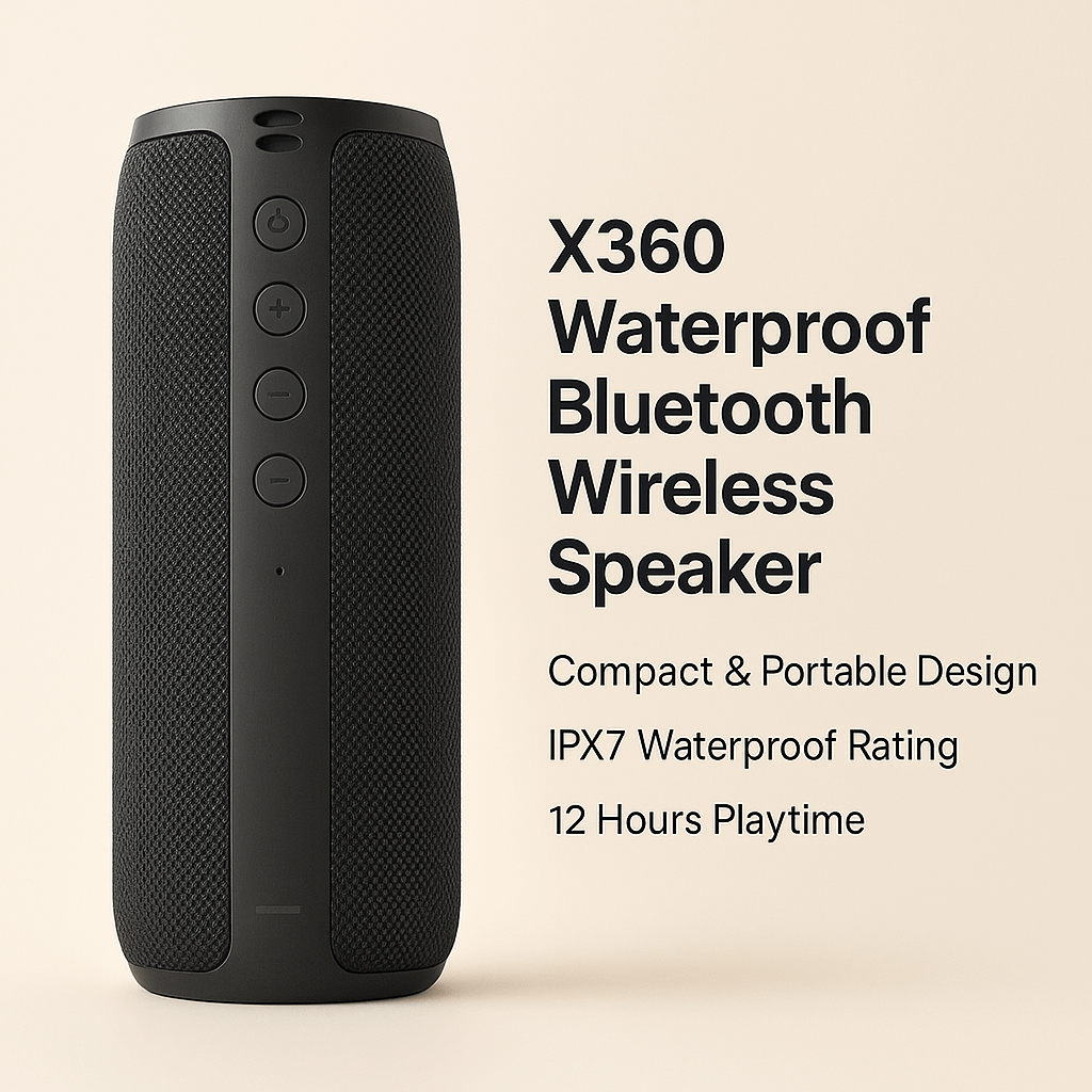 Cassa Bluetooth Wireless Impermeabile Compatta AeroPulse X360